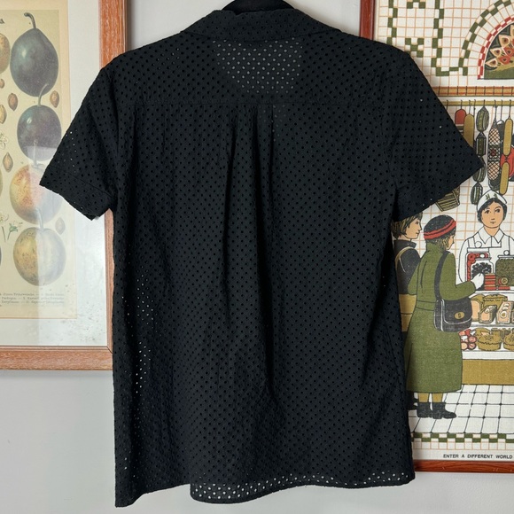 THEORY NWT Eyelet Shama Button Front
Top in Black sz S - Picture 4 of 4